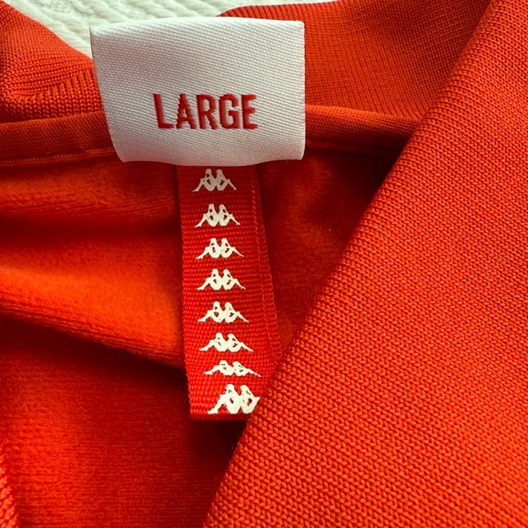 Kappa Cropped Full Zip Jacket Women’s Size Large L Classic Red White - Picture 4 of 7